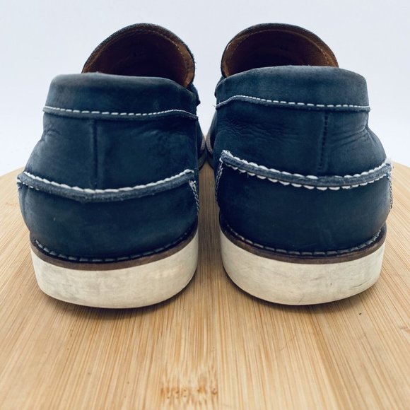 Donald J. Pliner Navy Blue Leather Penny Loafers main image 5
